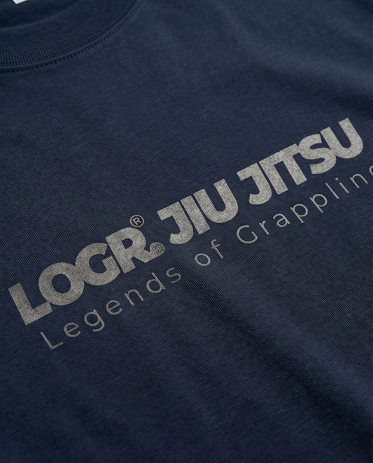 Logr.® ORIGINS Oversize Tee – Black on Blue - Limited