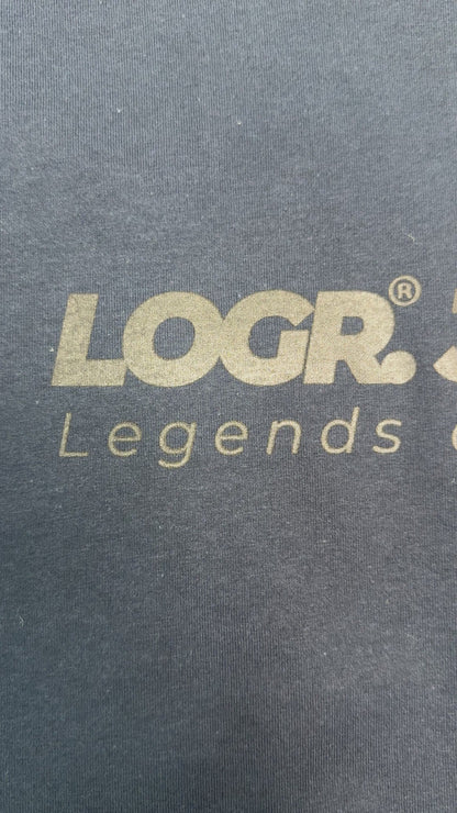 Logr.® ORIGINS Oversize Tee – Black on Blue - Limited